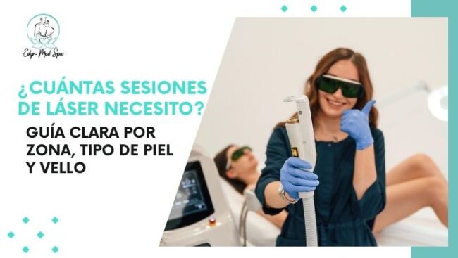 Mujer recibiendo tratamiento de depilación láser para reducir el vello corporal