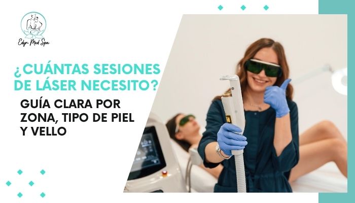 Mujer recibiendo tratamiento de depilación láser para reducir el vello corporal